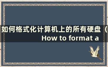 如何格式化计算机上的所有硬盘（How to format a computer all Hard Drives on a computer）